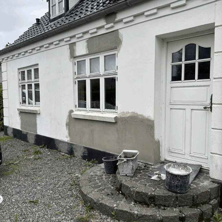 facaderenovering af hus i nordjylland